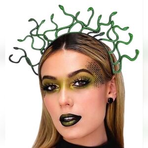 BARTOSI Snake Headband Green Medusa Headpiece Halloween Costume Hair Accessories